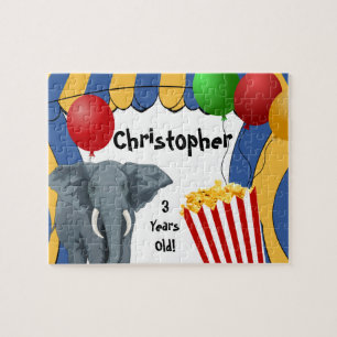 Circus Carnival Custom Birthday Jigsaw Puzzle
