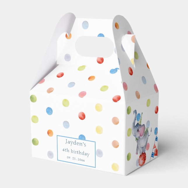 Circus Carnival Favor Box (Back Side)