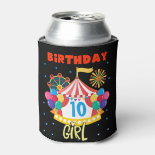 Circus Carnival Party Girl Theme Can Cooler