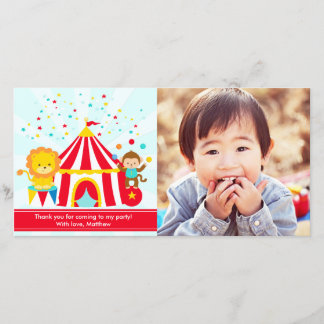 Circus Carnival Personalized Thank You Card