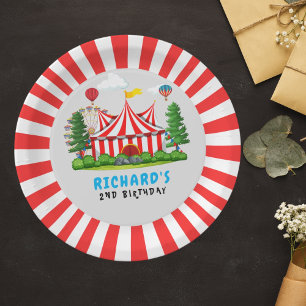 Circus Carnival Theme Birthday Party Paper Plate