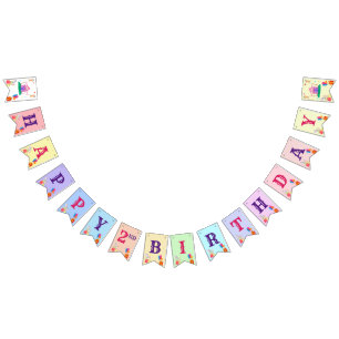 Circus Carnival Theme Colourful Birthday Party Bunting Flags