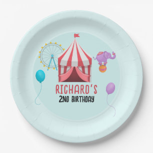Circus Carnival Theme Kid's Birthday Party Paper Plate