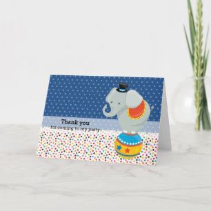 Circus * choose background colour thank you card