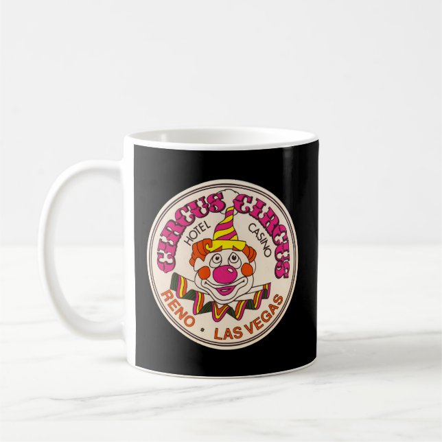 Circus Circus Casino Hotel Clown Las Vegas Coffee Mug (Left)