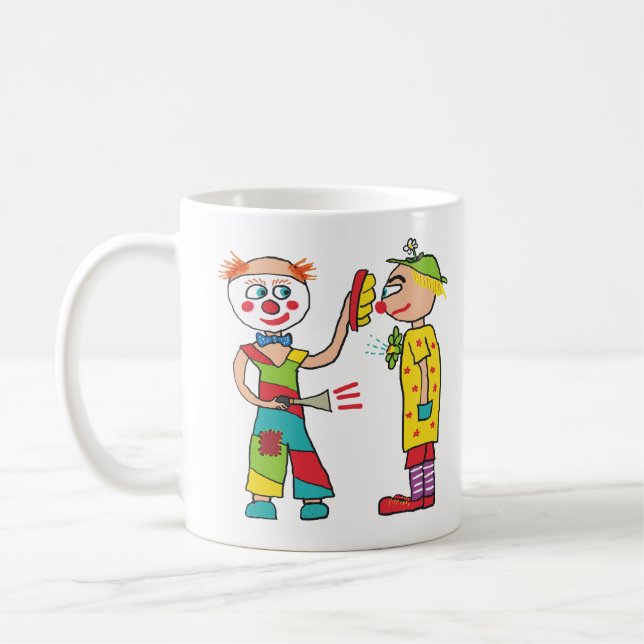 Circus Clowns Coffee Mug (Left)