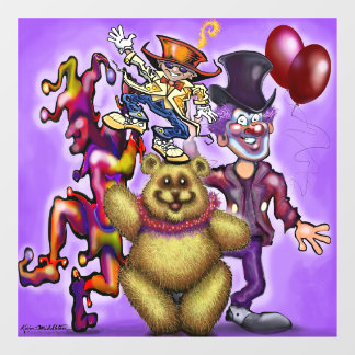 Circus Clowns Window Cling