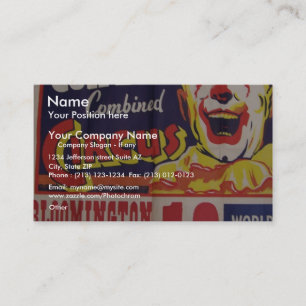 Circus, 'Clyde Beatty and Cole Bros' Retro Theatre Business Card