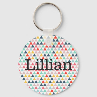 Circus Colour Triangles Keychain