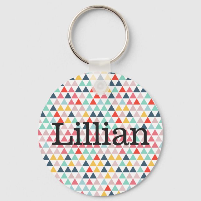 Circus Colour Triangles Keychain (Front)