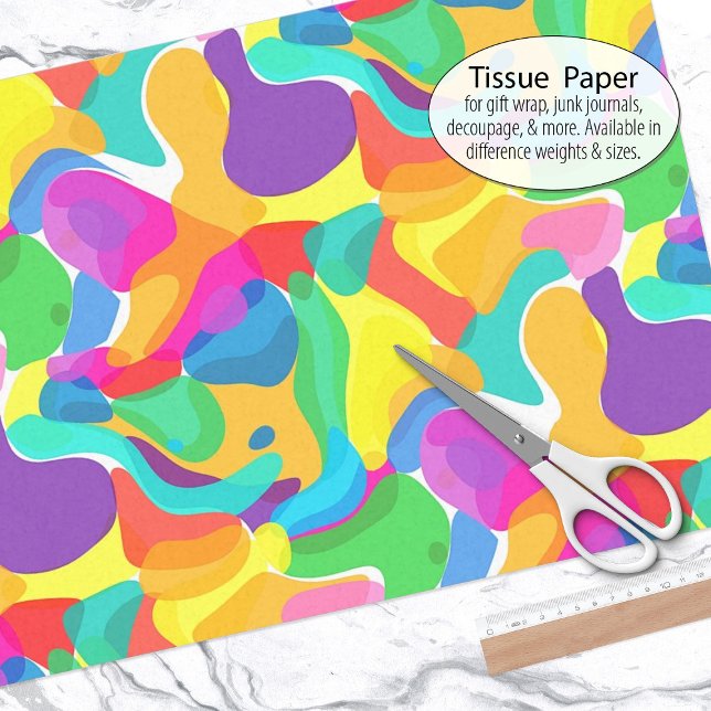 Circus Colours Chaos Abstract Art Pattern Tissue Paper (Tissue paper for gift wrap and decoupage)