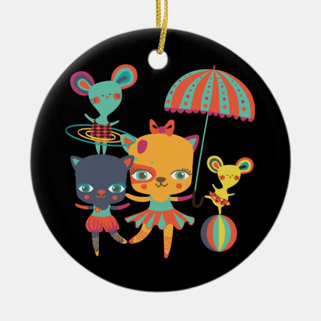 Circus Cuties Ceramic Ornament (Front)