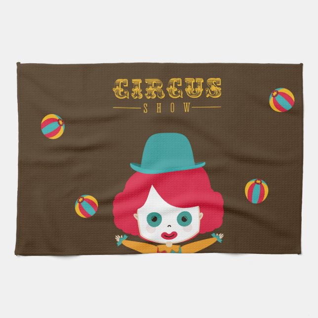circus design kitchen towel (Horizontal)