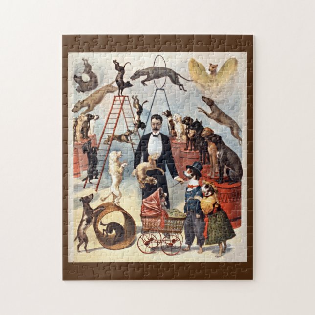Circus Dogs vintage illustration Jigsaw Puzzle (Vertical)