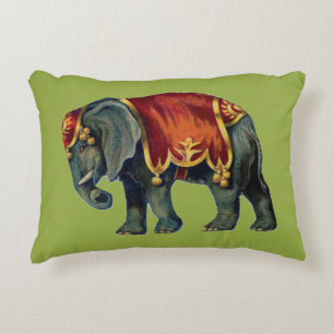 Circus Elephant & Bear for Baby's Room Accent Pillow