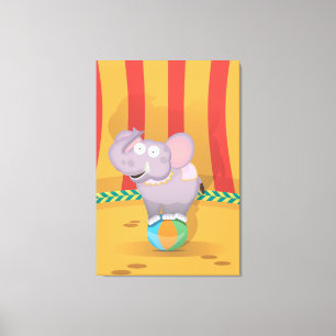 Circus Elephant Canvas Print