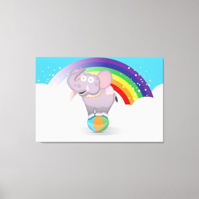 Circus Elephant Canvas Print (Front)
