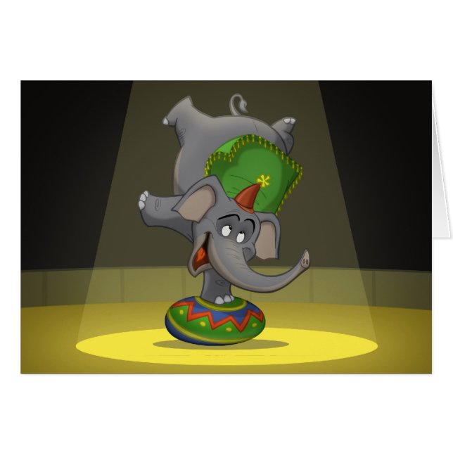 Circus Elephant Cards (Front Horizontal)