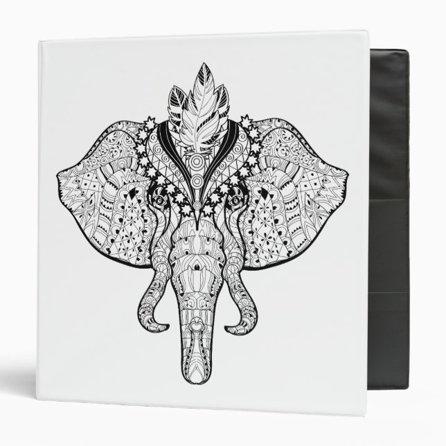 Circus Elephant Doodle Binder (Front/Inside)