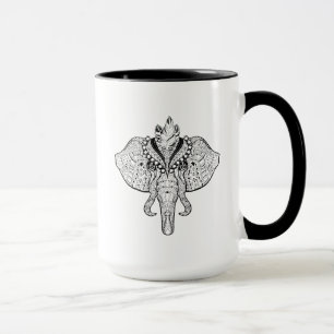 Circus Elephant Doodle Mug