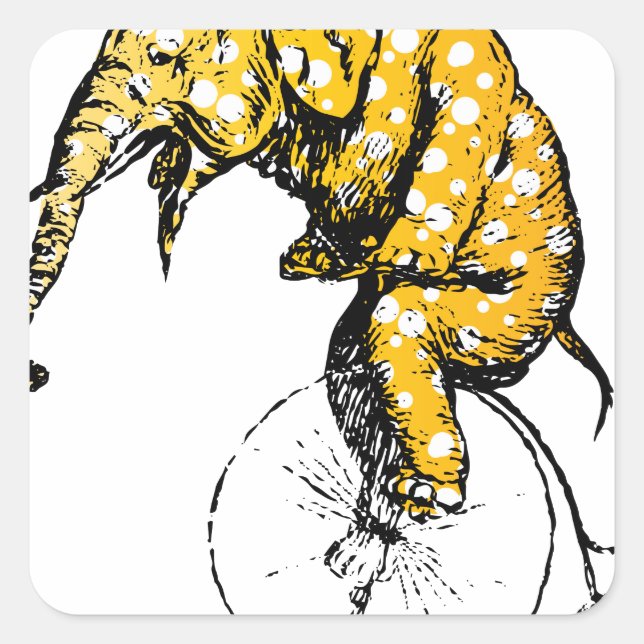 Circus Elephant Gifts Square Sticker (Front)
