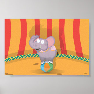 Circus Elephant Poster