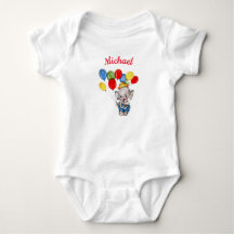Circus Elephant with balloons personalized name