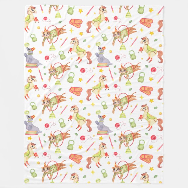 Circus Fleece Blanket (Front)