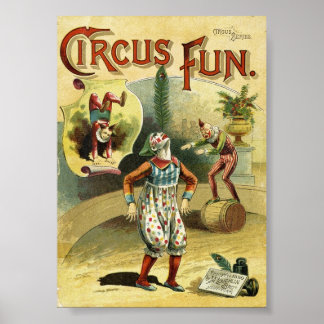 Circus Fun Clowns - Vintage Circus Poster