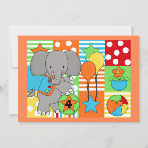 Circus Fun Invitation Customisée Anniversaire