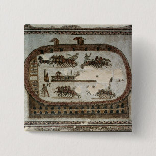 Circus Games, from Carthage, Roman 2 Inch Square Button