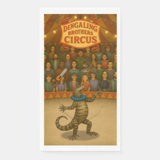 Circus goanna juggler napkin