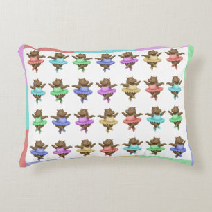 Circus hippo accent pillow
