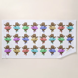 Circus hippo beach towel