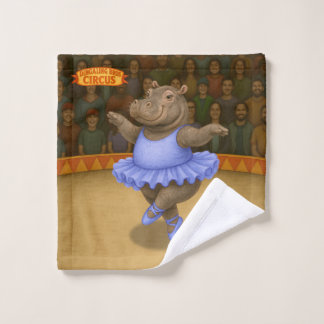 Circus hippo wash cloth