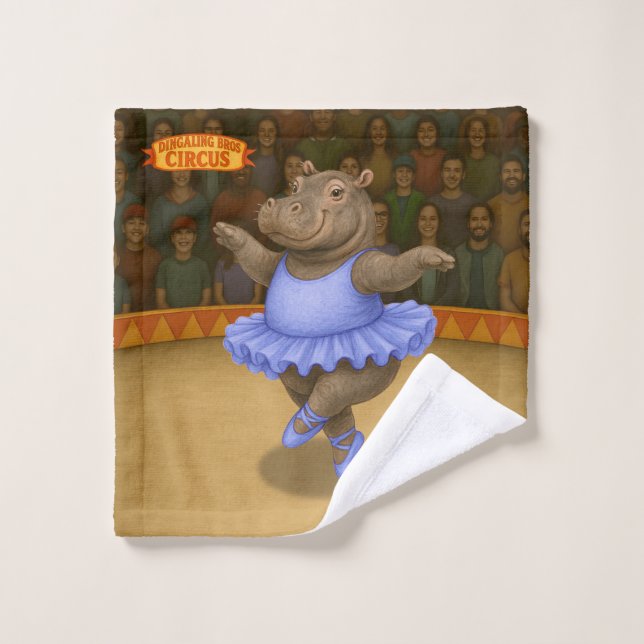Circus hippo wash cloth (Wash Cloth)