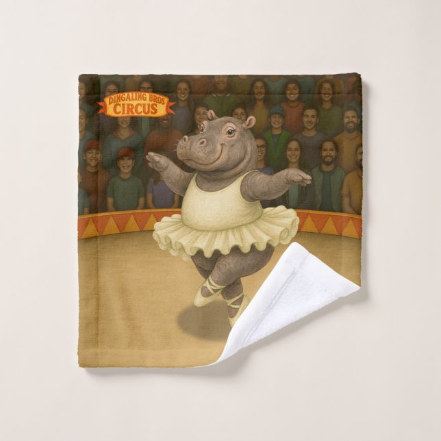 Circus hippo wash cloth (Wash Cloth)