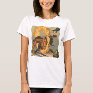 Circus Horse Leaping Through A Flaming Hoop T-Shirt