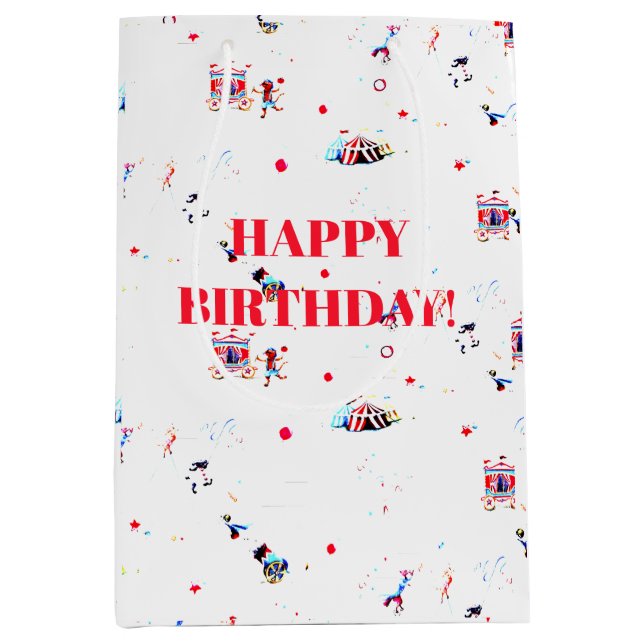 circus inspired carnival big top fair medium gift bag (Front)