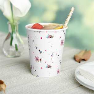 circus inspired carnival big top fair paper cups