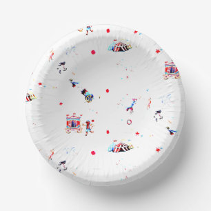 circus inspired carnival big top fair paper plate
