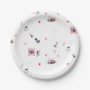 circus inspired carnival big top fair paper plate