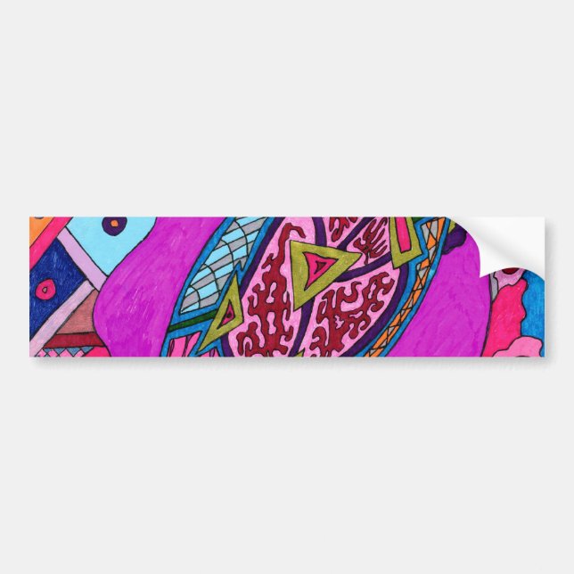 "Circus Lion" Abstract Bumper Sticker (Front)