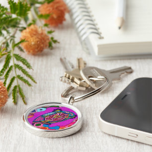 "Circus Lion" Abstract Keychain