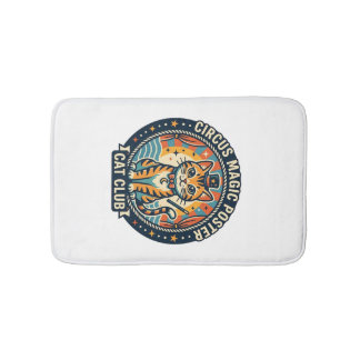 Circus Magic Poster Cat Cute Kitty Design - Circus Bath Mat