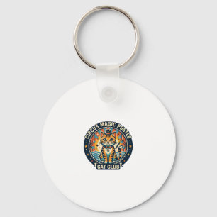 Circus Magic Poster Cat Cute Kitty Design - Circus Keychain
