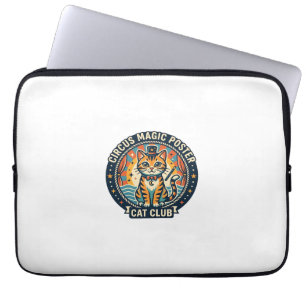 Circus Magic Poster Cat Cute Kitty Design - Circus Laptop Sleeve
