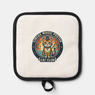 Circus Magic Poster Cat Cute Kitty Design - Circus Pot Holder