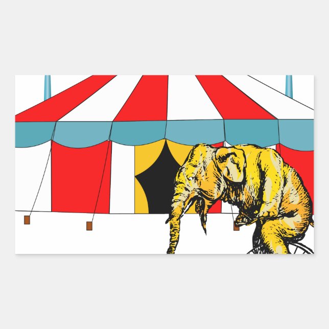 Circus Memorabilia In Memory of Circus Elephants Sticker (Front)
