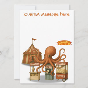 Circus octopus. Add your own message. Card